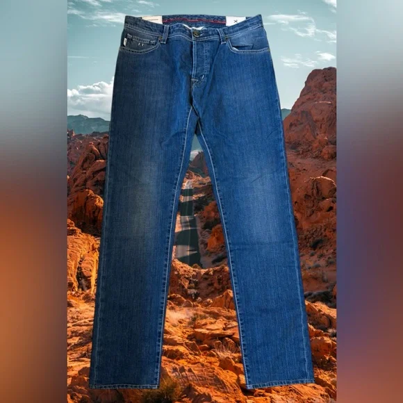 Tramarossa Leonardo Slim Fit Soft Touch 5-pocket Jeans, Men's Sz 36 - Picture 1 of 16